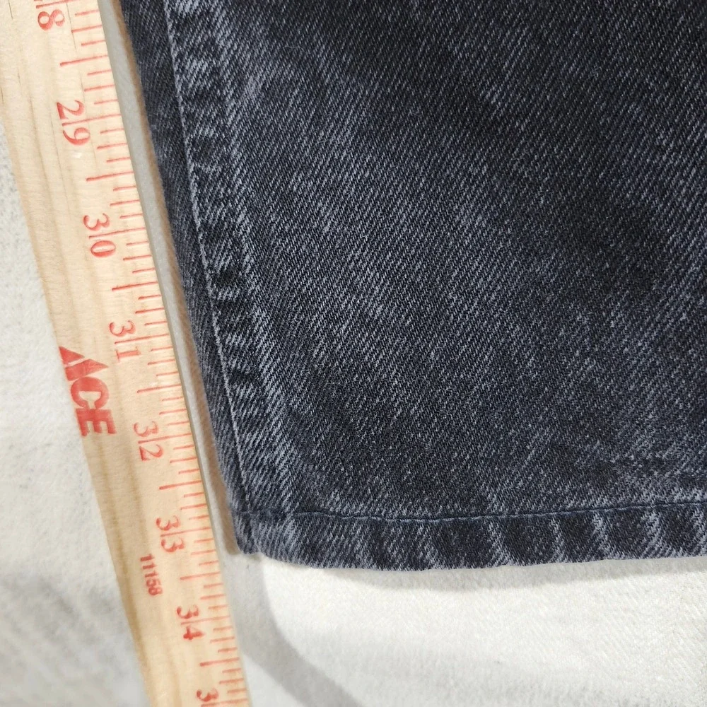 LL Bean Mens Classic Fit Jeans 36x36 Faded Black Acid Wash Straight Leg Cotton